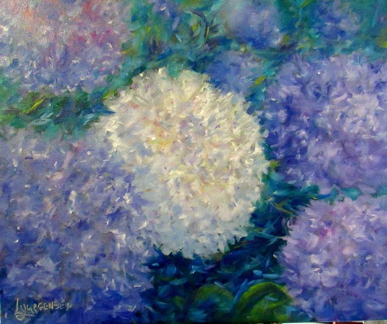 770x644 Saatchi Art Hydrangea Painting By Linda Yurgensen - Hydrangea Painting