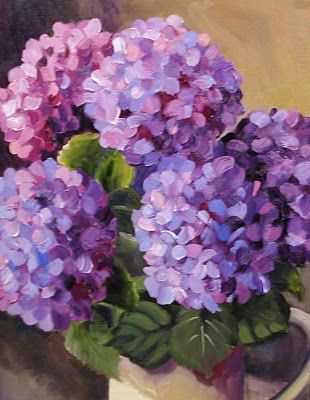 310x400 Crop To Paint Art - Hydrangea Painting Acrylic