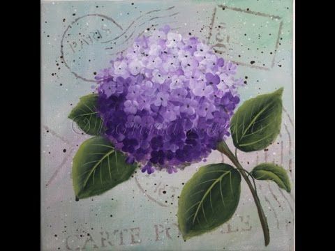 480x360 How To Paint Lilacs In Vase By Ginger Cook Beginners Acrylic - Hydrangea Painting Acrylic