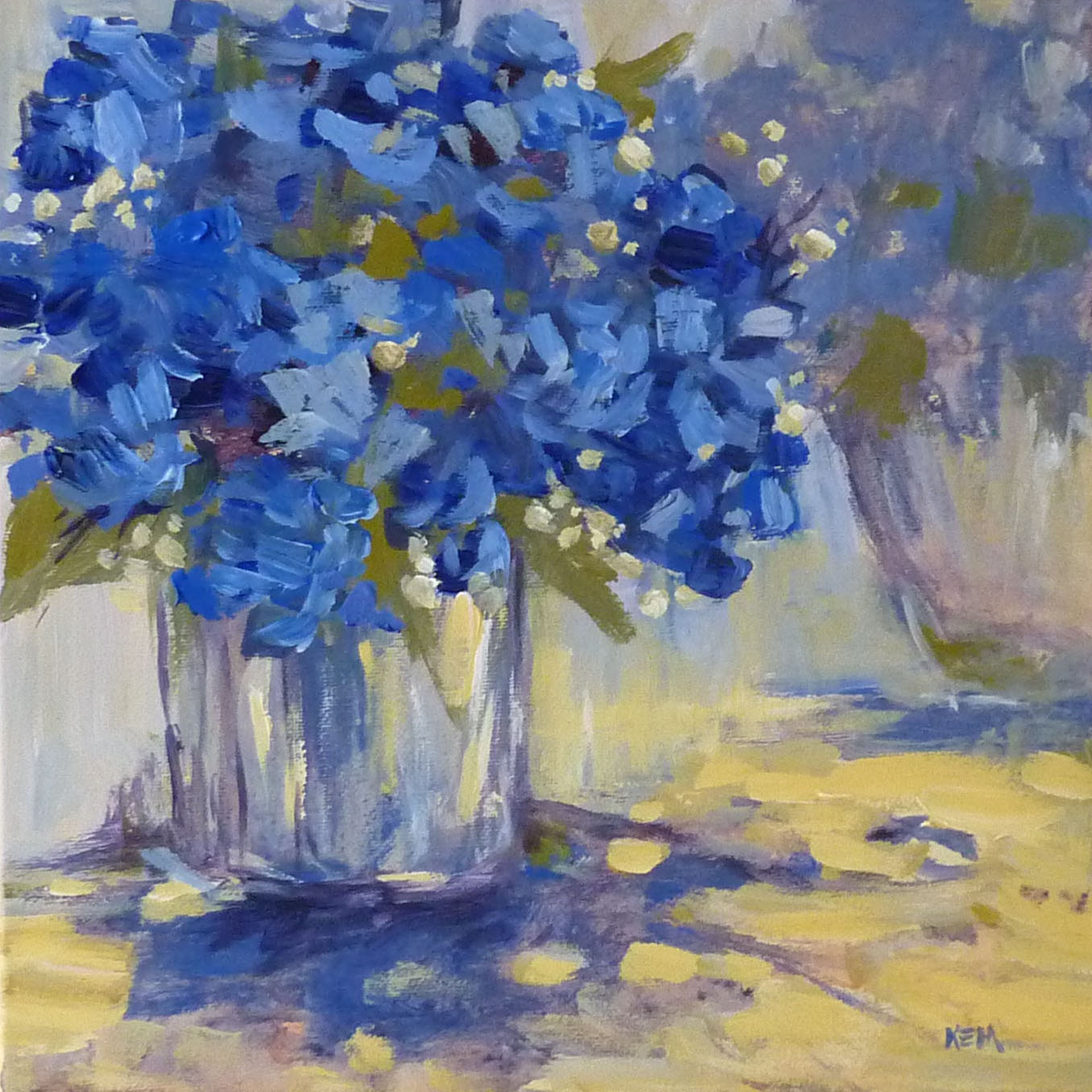 1356x1356 Painting My World Variation On A Theme Hydrangeas - Hydrangea Painting Acrylic