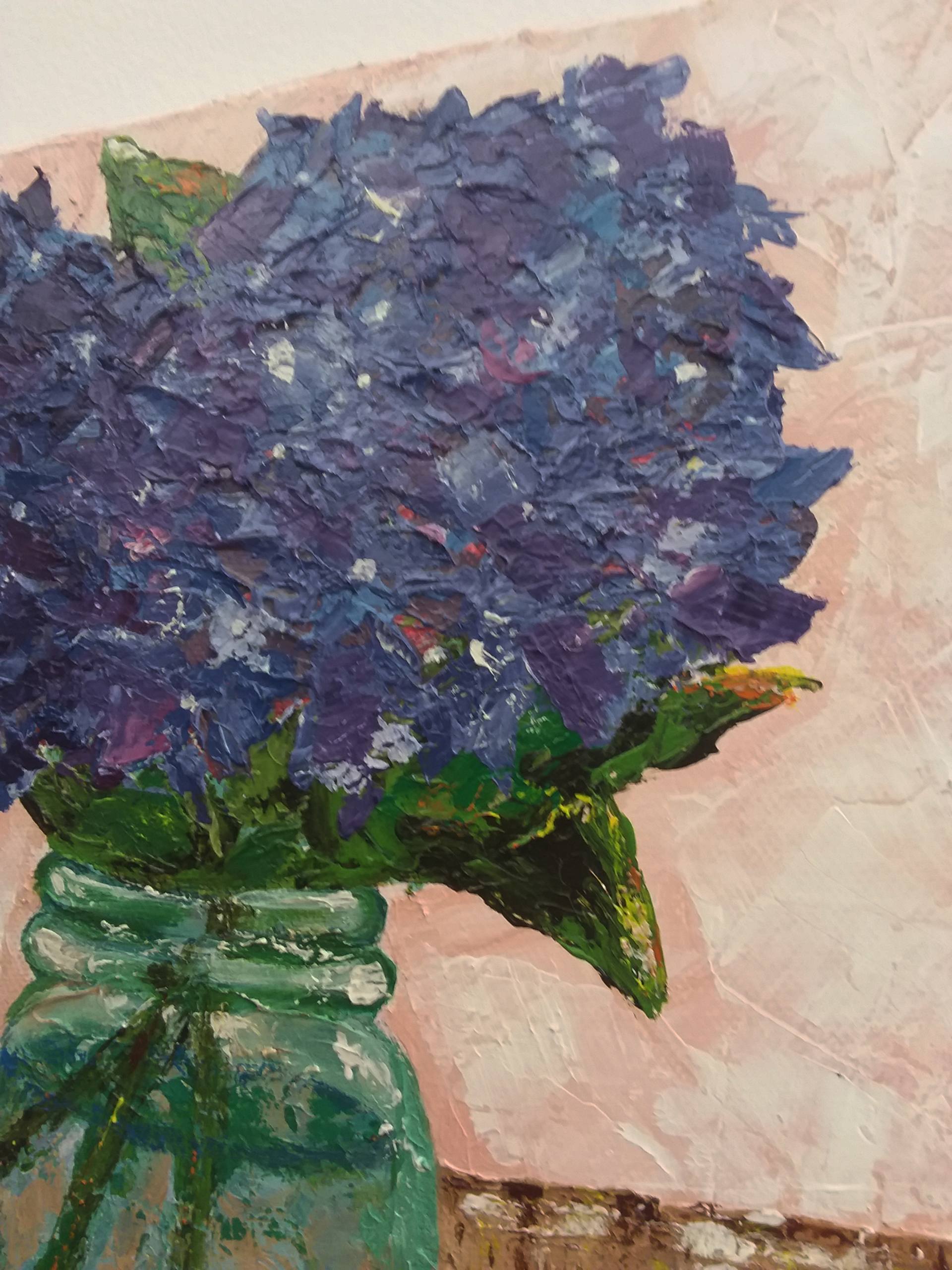 1920x2560 Saatchi Art Hydrangeas Painting By Domna Banakou - Hydrangea Painting Acrylic