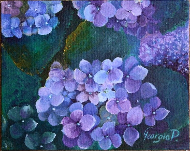 747x594 Hydrandueas Paintings Hydrangea Painting Reserved - Hydrangea Painting Acrylic
