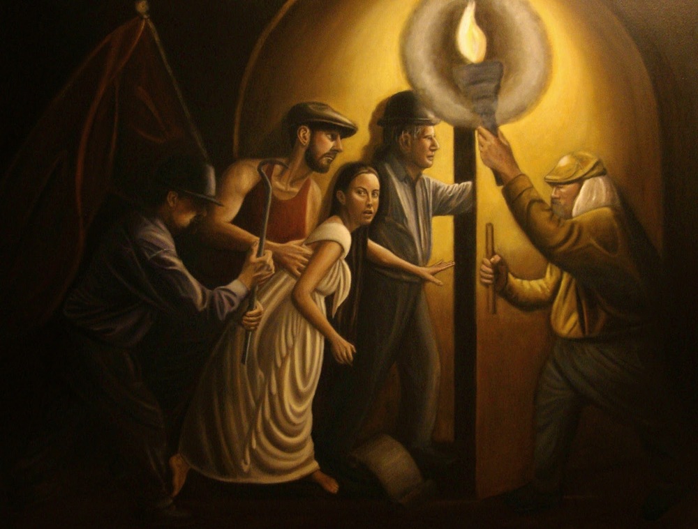 1000x759 Narrative Paintings Sanford Drob - Hypatia Painting