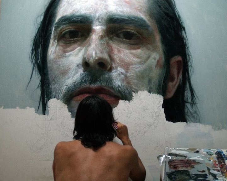 721x577 Hyper Realistic Self Portraits Oil Paintings By Eloy Morales - Hyper Realism Painting