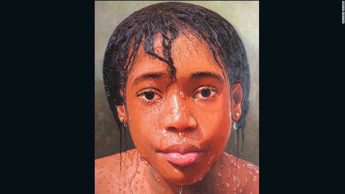 1100x619 Oresegun Olumide The Nigerian Artist Making A Splash - Hyperrealism Oil Painting