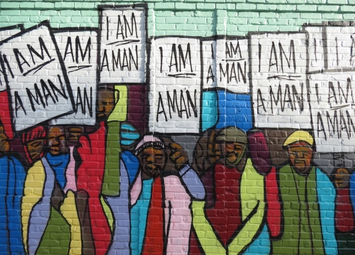 700x503 Black, White And Blues In Memphis - I Am A Man Painting