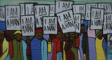 360x193 Urban Art Commission - I Am A Man Painting