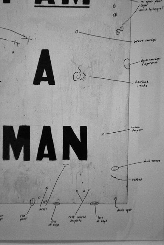 550x822 High Heeled Traveler Notes On Viewing Conceptual Art - I Am A Man Painting