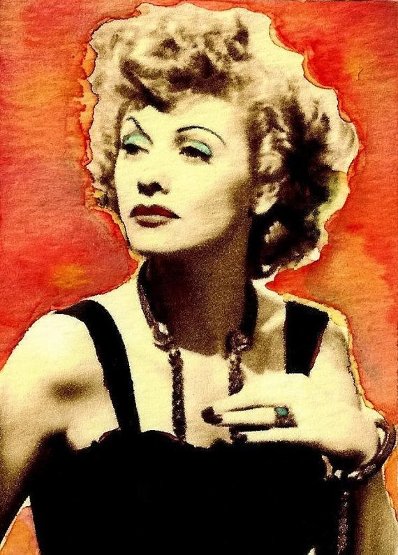 570x794 Lucille Ball I Love Lucy Print From Original Watercolor Painting - I Love Lucy Painting