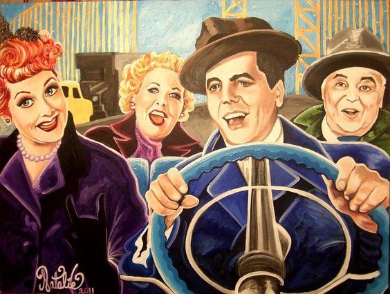 564x426 Here Is Group Painting I Did Of I Love Lucymp The Gang! - I Love Lucy Painting