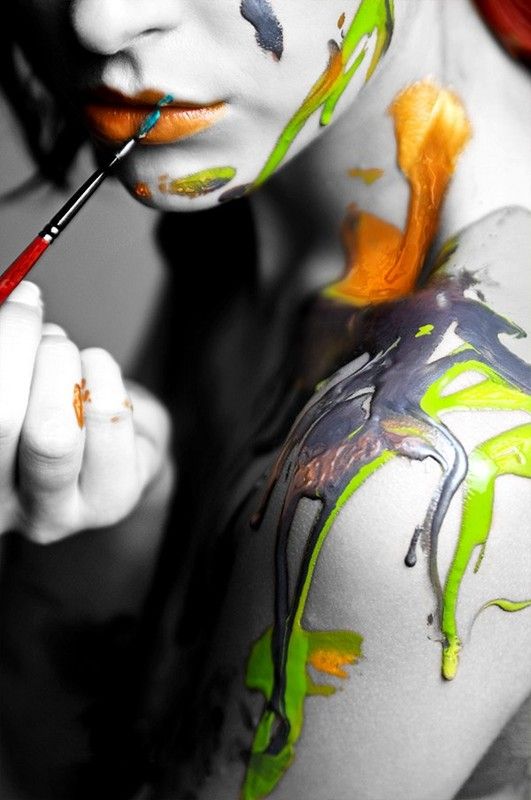 531x800 Painted On Exspression Makeup Artistry Paintings - I Love Painting