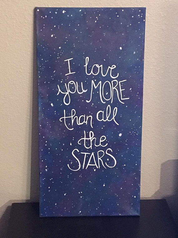570x760 I Love You More Than All The Stars Starry Night Canvas - I Love You More Painting