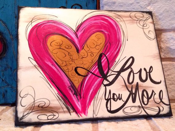 570x428 I Love You More Canvas - I Love You More Painting