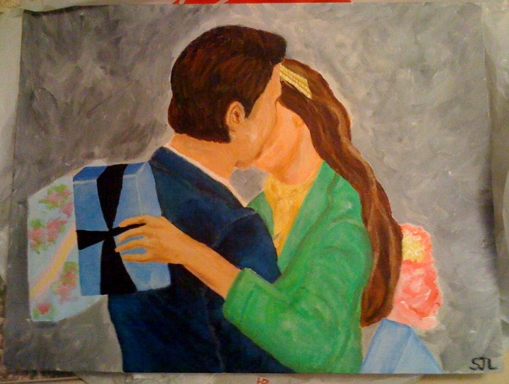 744x561 I Love You Moment Cb Painting By Kissingbutterfly - I Love You Painting