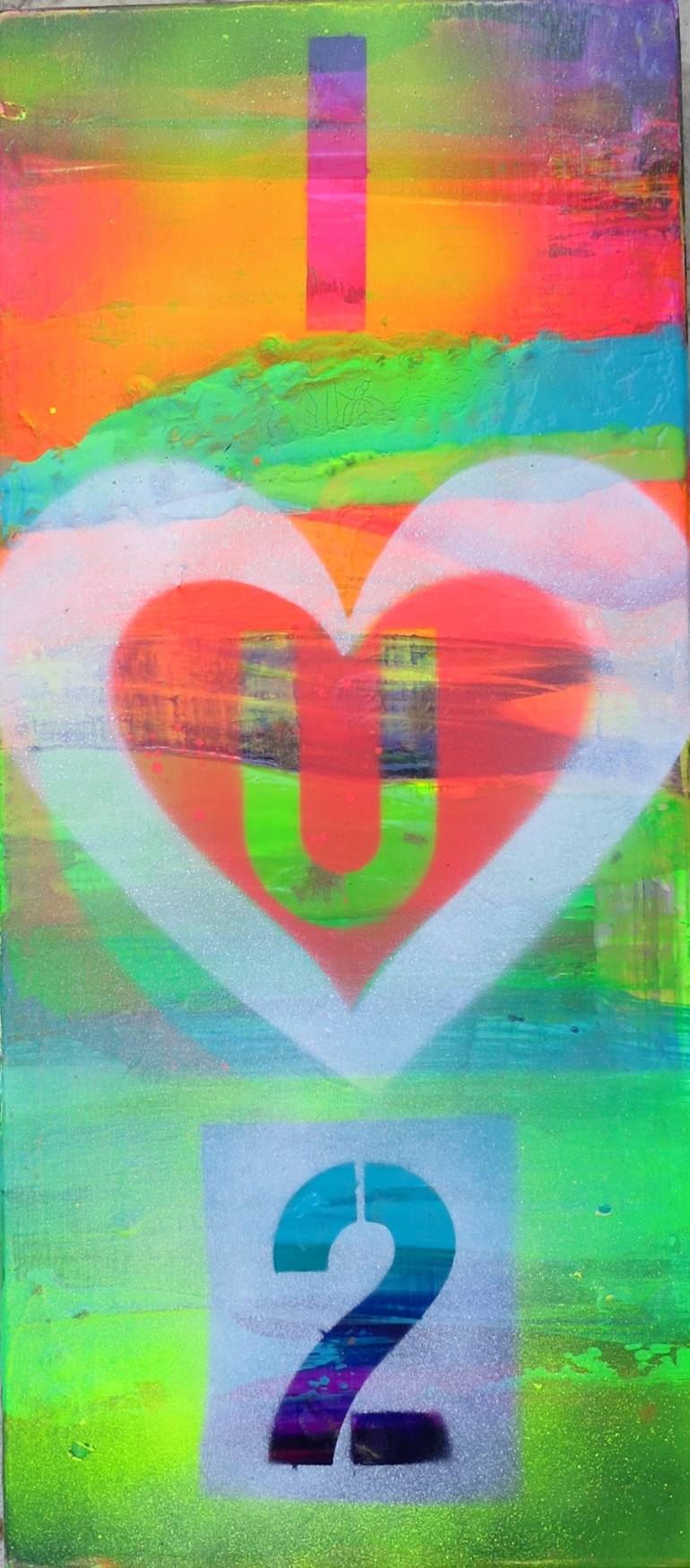 770x1750 Saatchi Art I Love You 2 Painting By M Starr - I Love You Painting
