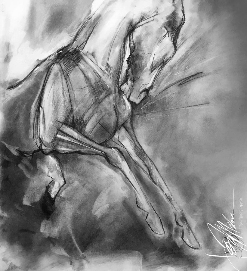 821x900 Horses I Painting By Artist Joydeep Mitra - I Painting