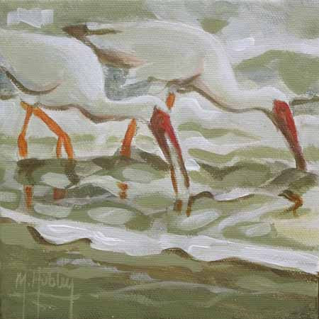 450x450 Mary Hubley's Power Of Paintings Sea Birds - Ibis Painting