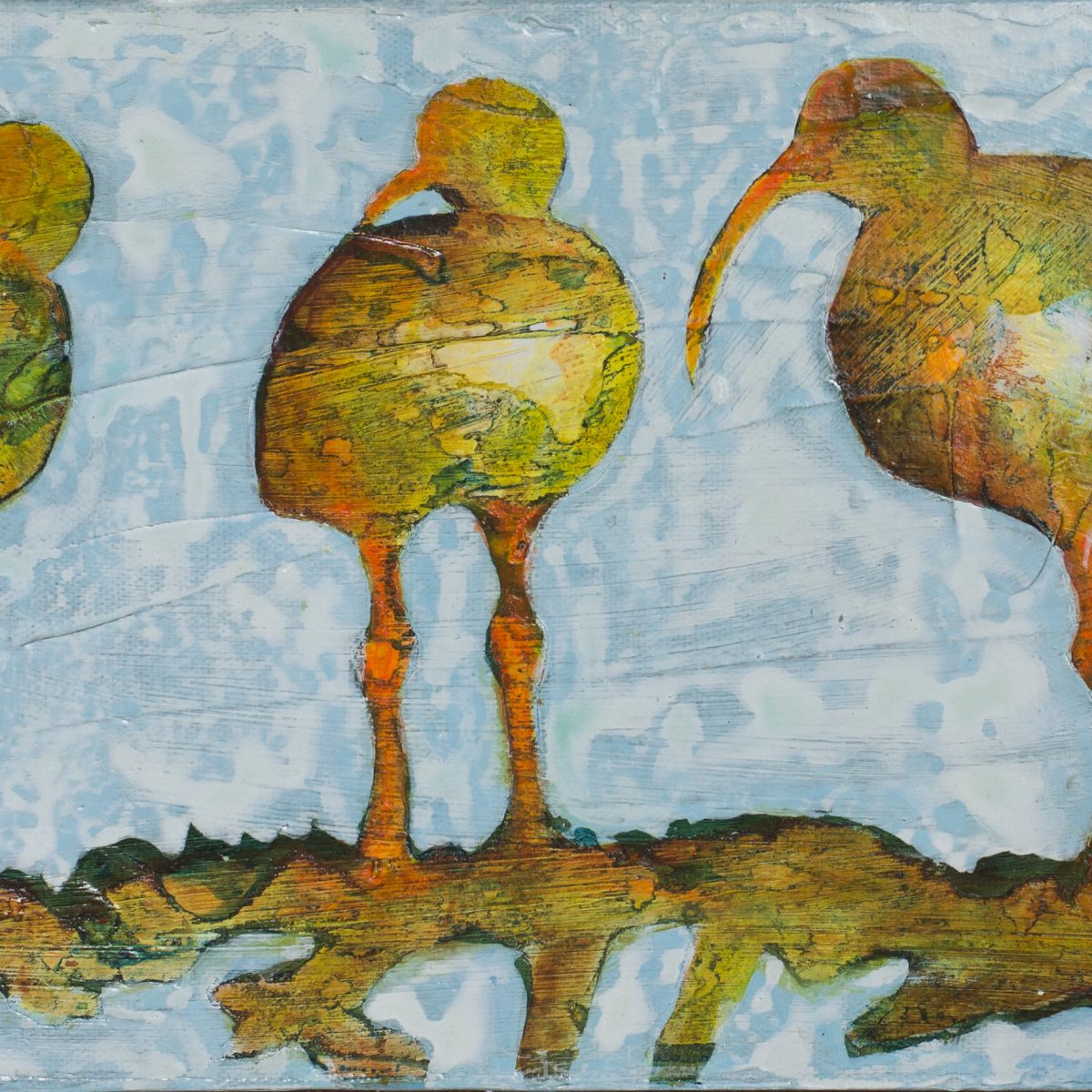 1200x1200 Three Ibis Barnel'S - Ibis Painting