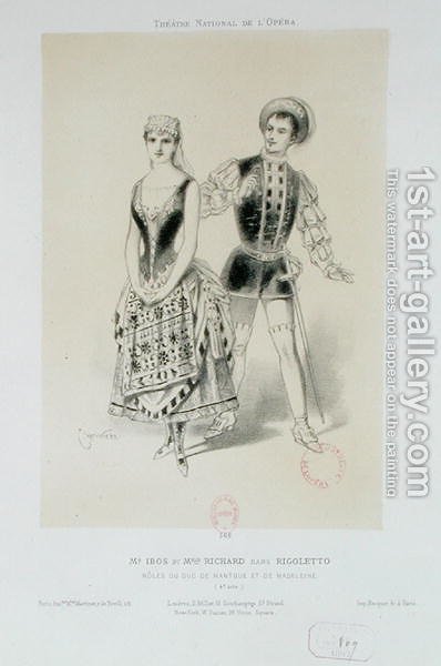 398x600 Mr. Ibos And Miss Richard As The Duke Of Mantua And Magdalen - Ibos Painting