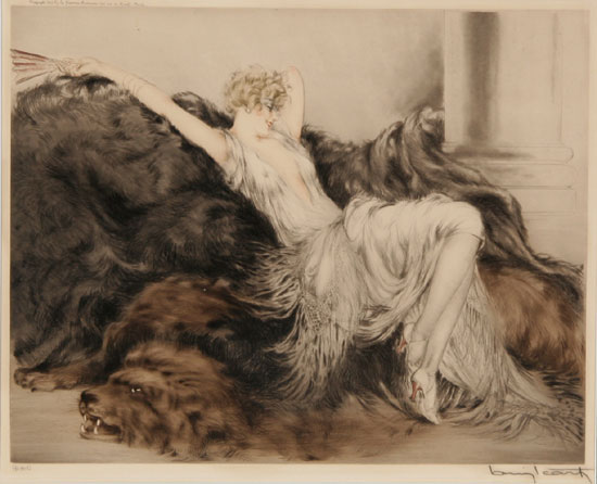 550x446 Louis Icart Etching Icart Paintings - Icart Painting