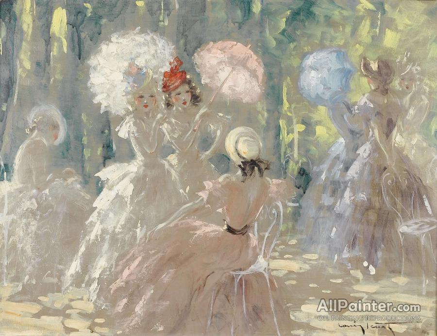 900x693 Louis Icart The Promenade Oil Painting Reproductions For Sale - Icart Painting