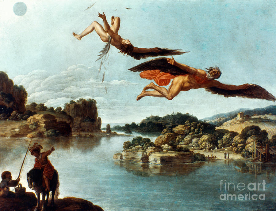 900x690 Carlo Saraceni Icarus Painting By Granger - Icarus Painting