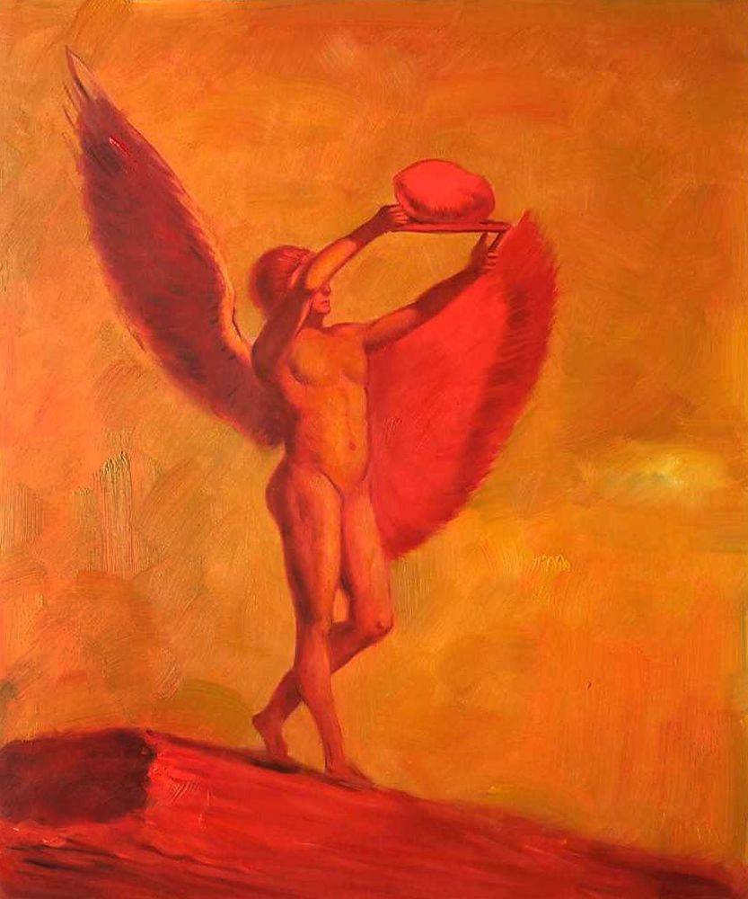 833x1000 Wall Art Redon - Icarus Painting