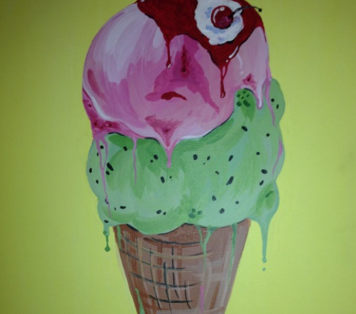 510x450 Ice Cream Cone Painting Party Details - Ice Cream Cone Painting