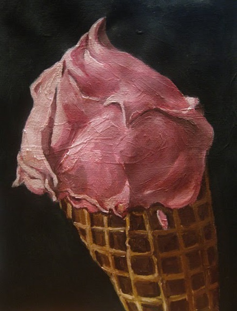 488x640 Josep Manel Marti Gomez Artwork Ice Cream Original Painting - Ice Cream Painting