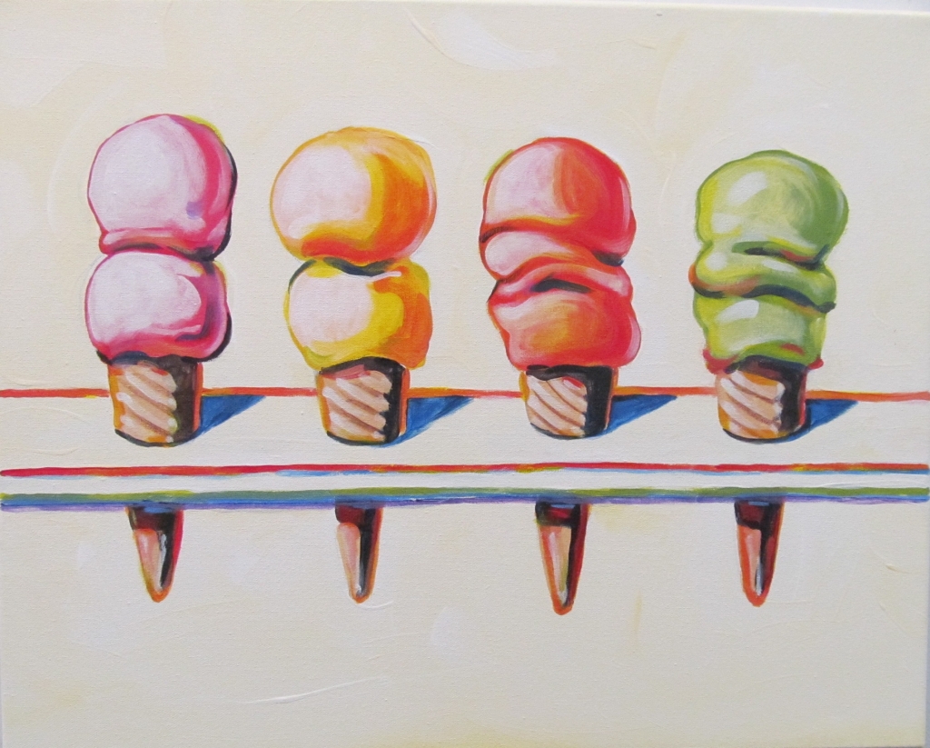 1024x823 Painting Under The Sky Ice Cream Visarts - Ice Cream Painting