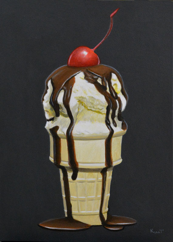 570x798 Paintings By Kim Testone Behind The Scenes Photos Of Ice Cream - Ice Cream Painting