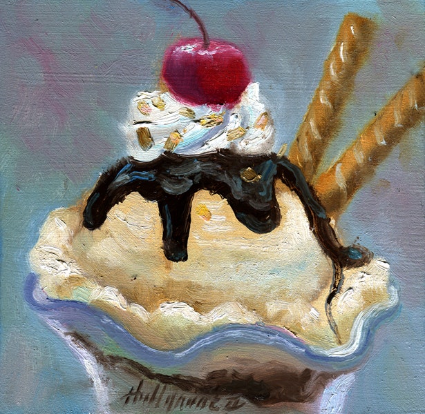 Ice Cream Sundae Painting At PaintingValley Com Explore Collection Of Ice Cream Sundae Painting