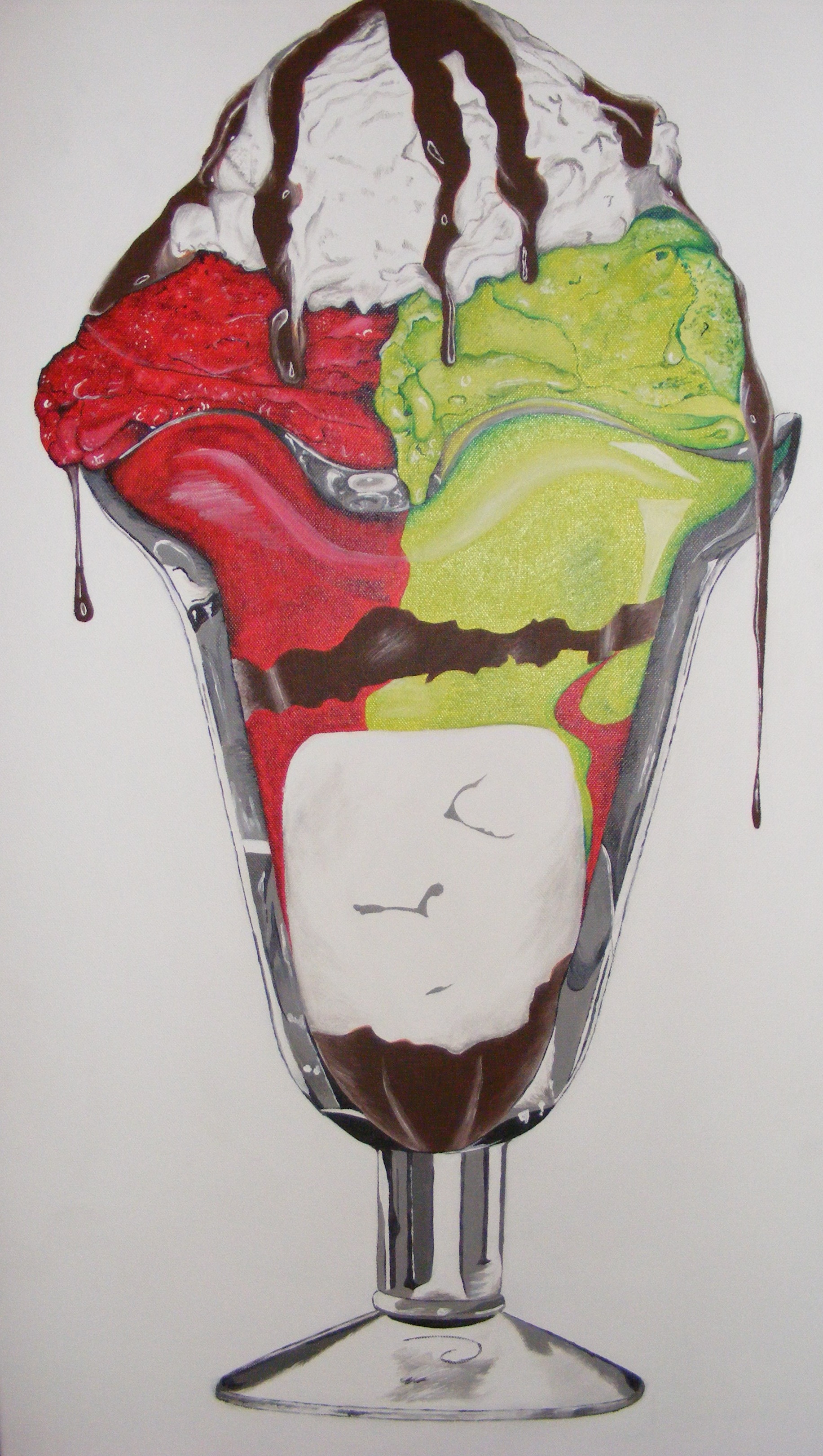 1833x3241 Ice Cream Sundae Suzanne Mcnicholas Art - Ice Cream Sundae Painting