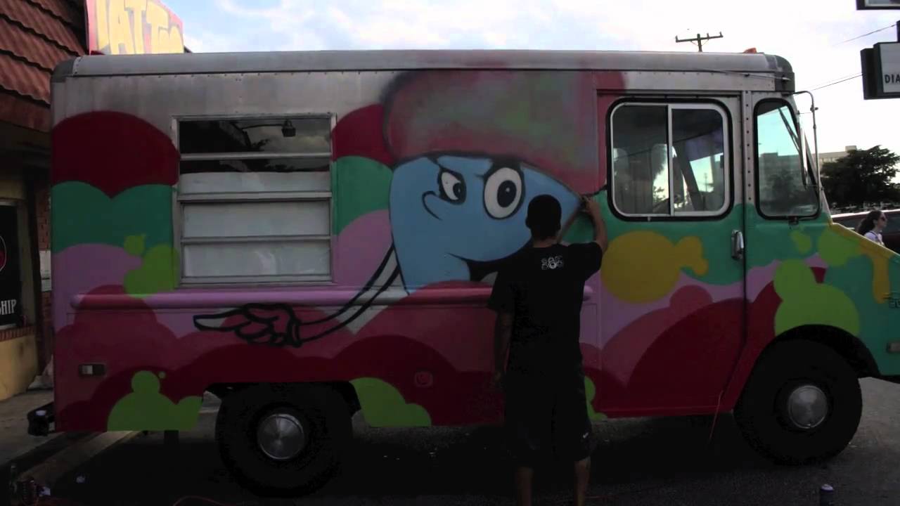 1280x720 Painting The Ice Cream Truck - Ice Cream Truck Painting