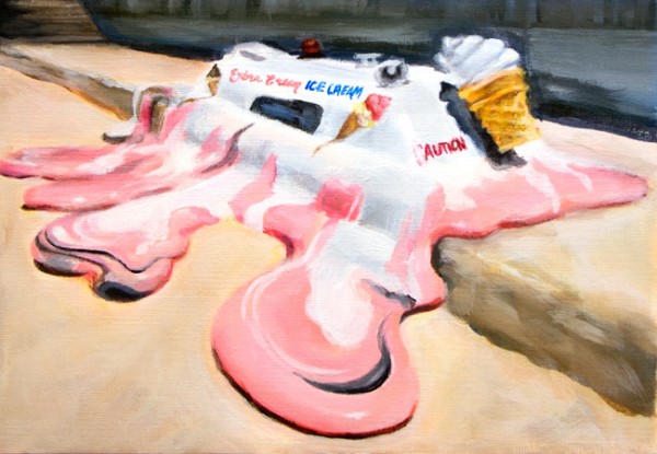 600x415 Pin 017 Melted Ice Cream Truck Dawn Dudek Artist - Ice Cream Truck Painting