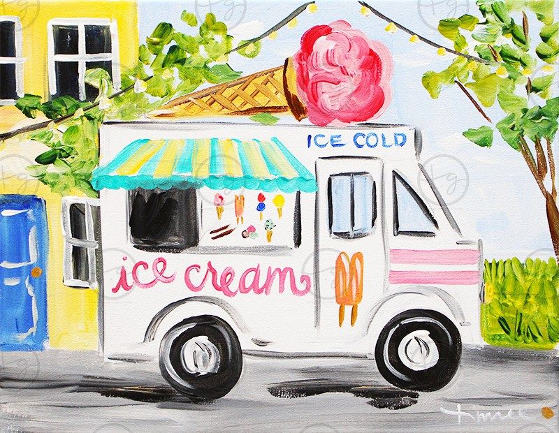 800x620 Timree Ice Cream Truck Painting Paint Classes Amp Parties Sign - Ice Cream Truck Painting