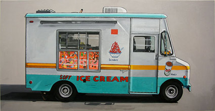 425x220 Vehicle Paintings By Kevin Cyr Big Plastic Head - Ice Cream Truck Painting