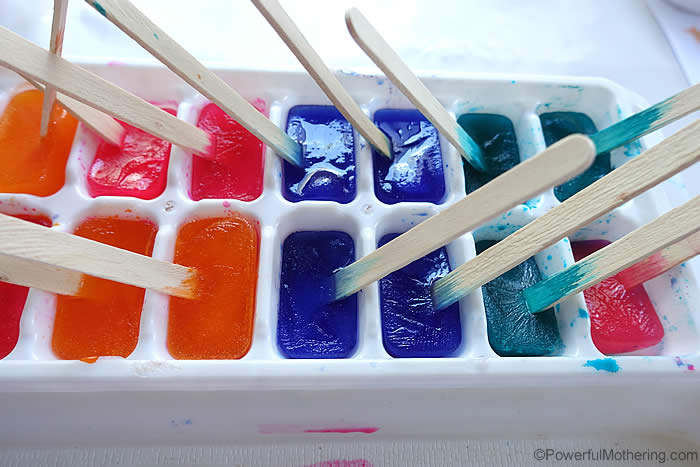 700x467 Ice Painting Art For Toddlers And Preschoolers - Ice Cube Painting