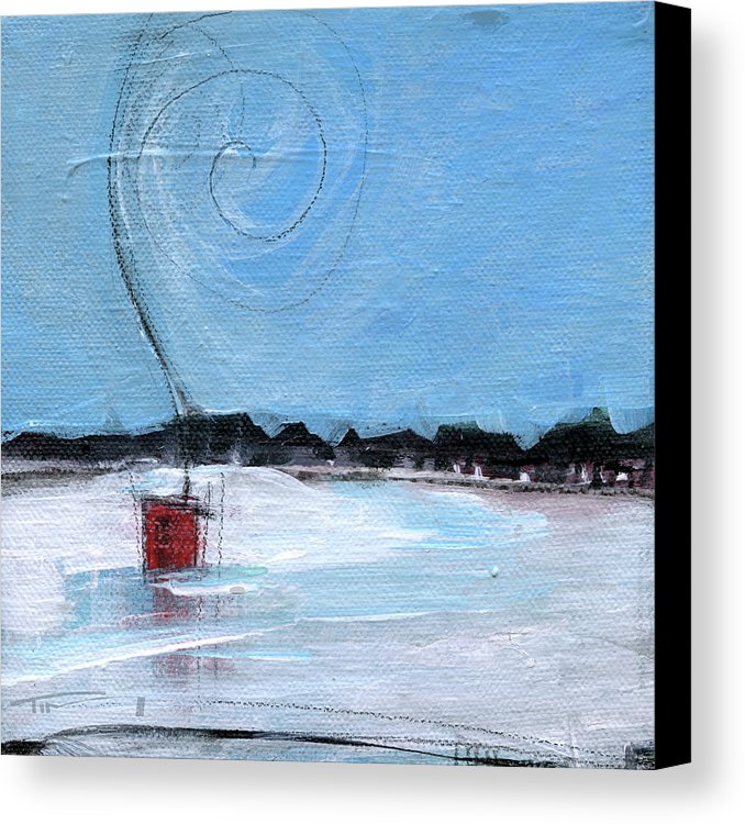 678x750 Ice Fishing Canvas Print Canvas Art By Tim Nyberg - Ice Fishing Painting