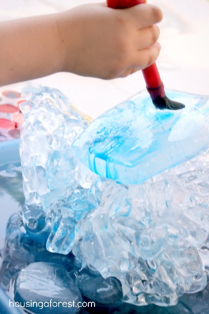 409x614 Painting On Ice Housing A Forest - Ice Painting