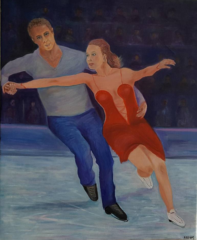 ice skating painting