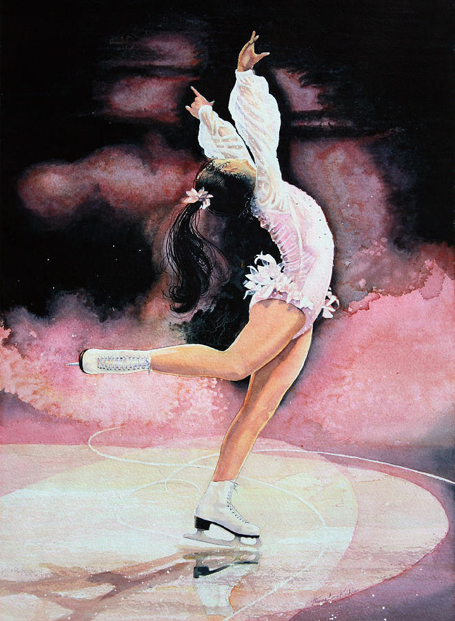 660x900 Figure Skater 20 Painting By Hanne Lore Koehler - Ice Skating Painting