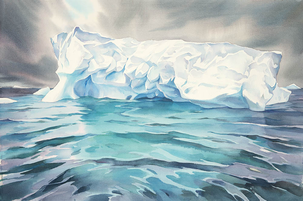 1000x664 Icebergs David Mceown Artist Journeys - Iceberg Painting