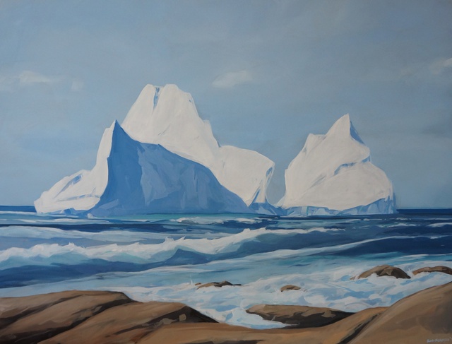 640x487 Scott Mackenzie Artwork Coastal Iceberg Original Painting Oil - Iceberg Painting