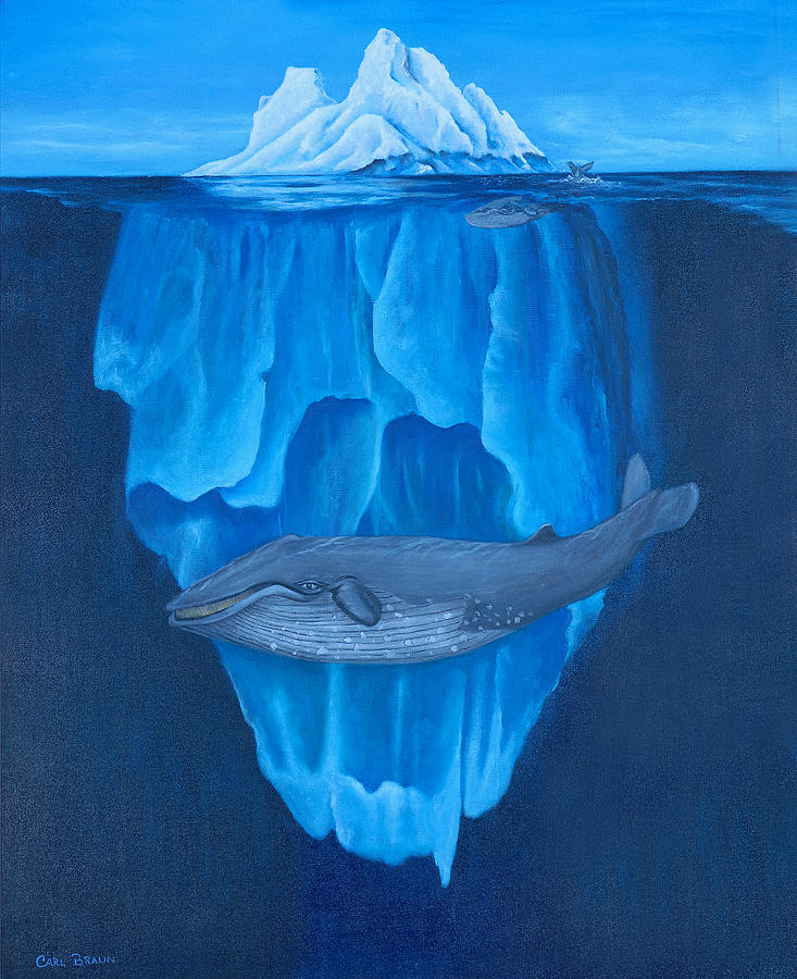 733x900 Tip Of The Iceberg Painting By Carl Braun - Iceberg Painting