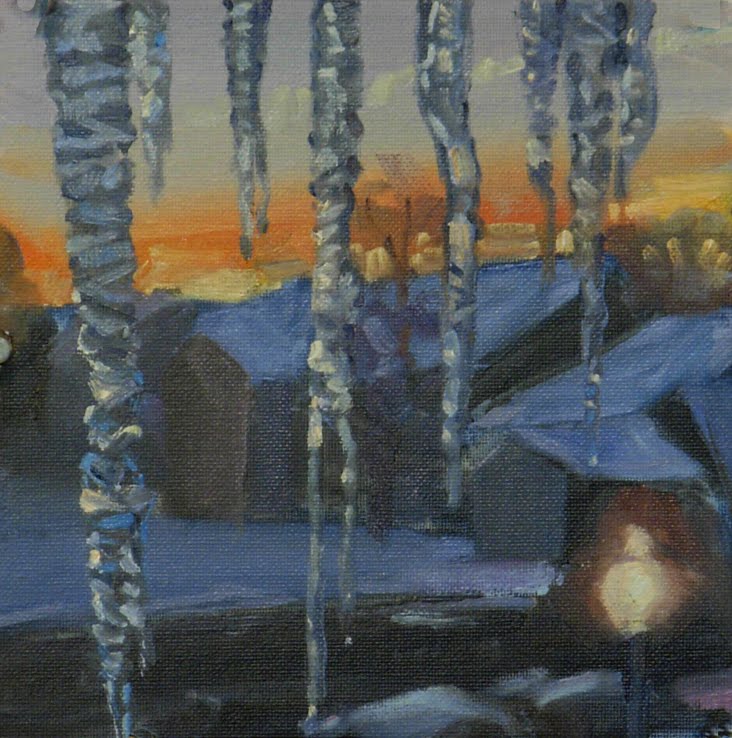 732x738 Christopher Greco Icicle Sunset - Icicle Painting