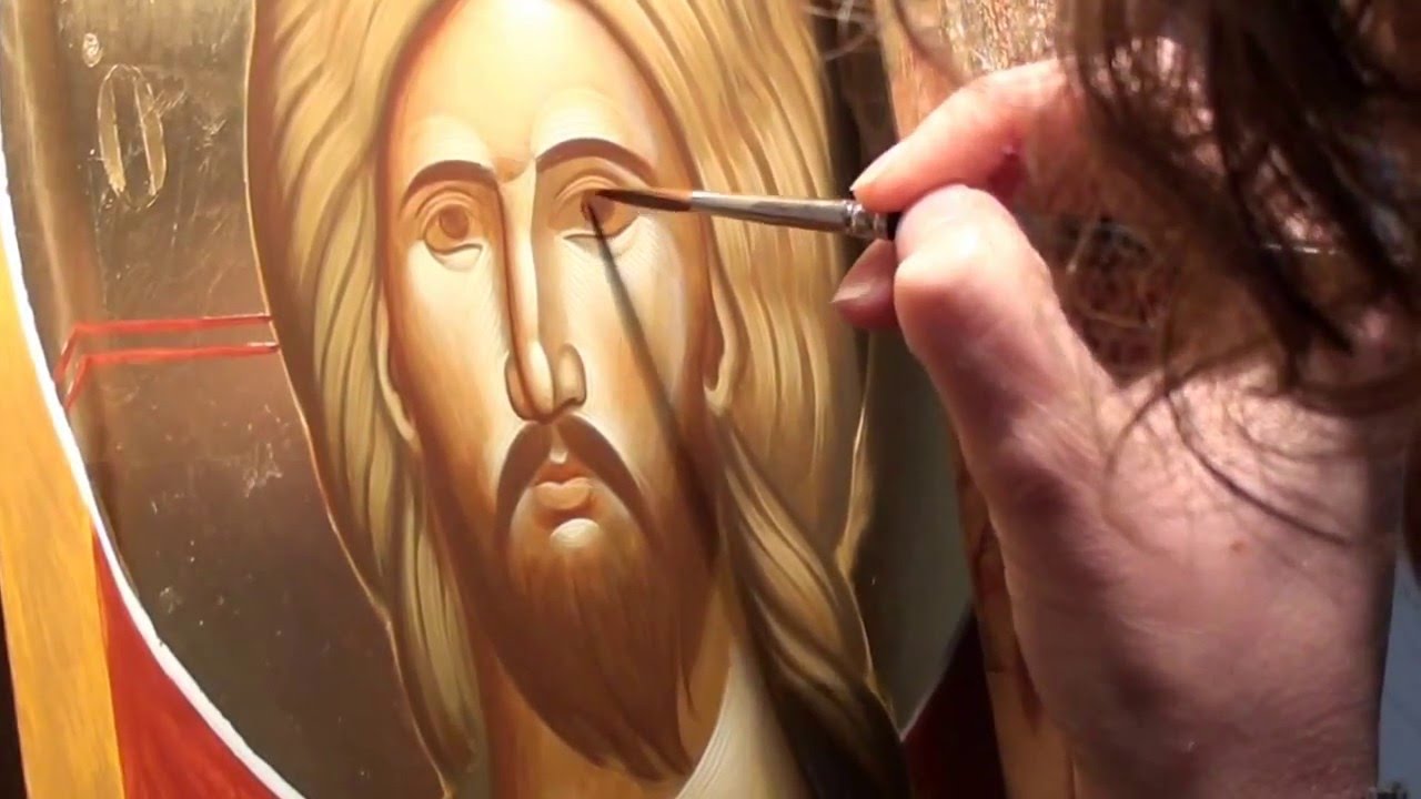 1280x720 Iconography Tutorial Painting The Face Of Christ - Iconography Painting