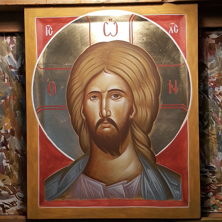 720x720 Iconography Tutorial Painting The Face Of Christ Ikonographics - Iconography Painting