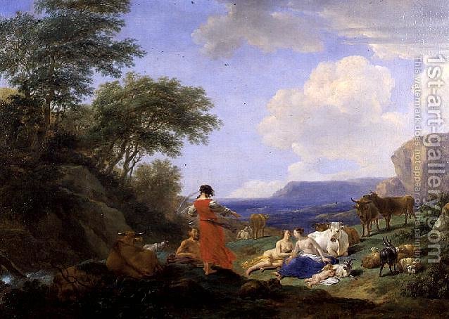 638x454 The Infant Jupiter With The Nymphs On Mount Ida 1650 Nicolaes - Ida Painting