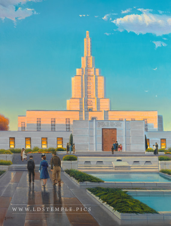 570x750 Idaho Falls Temple Historical Painting - Idaho Painting